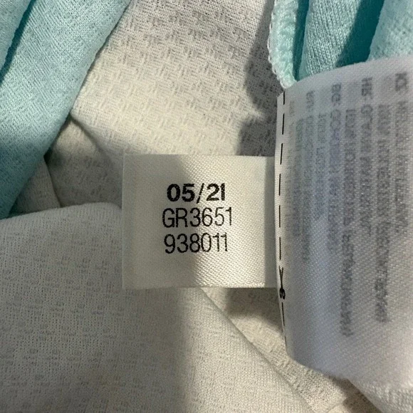 Adidas Primeblue Women Top Light Blue White Colorblock Athletic T Shirt Size M - Picture 14 of 16